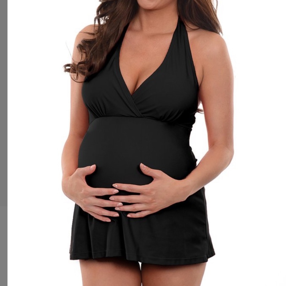 NWT Maternity Halter Tankini Top & Bottom, Size M